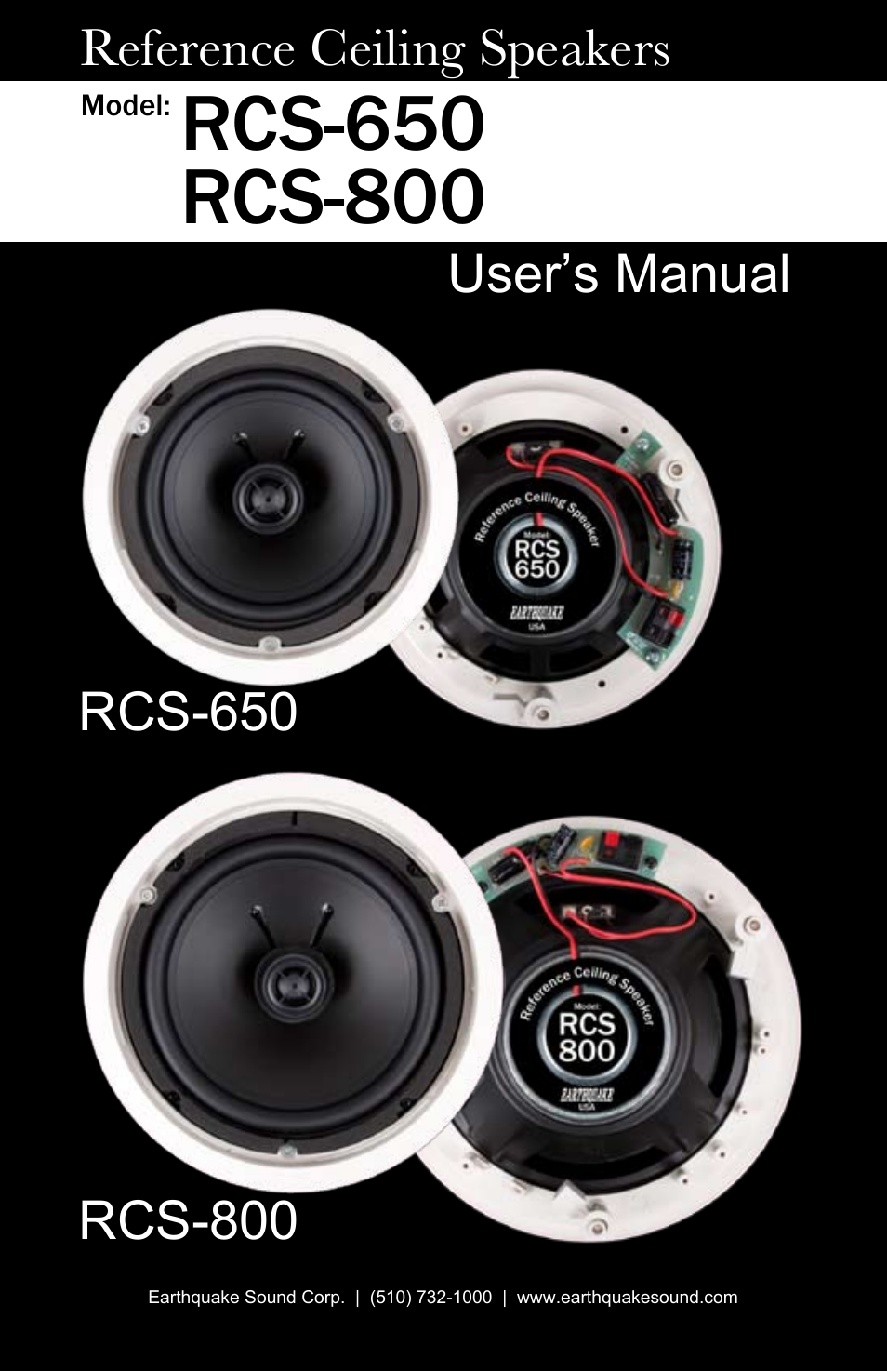 Earthquake Sound RCS-800 User Manual | 12 pages