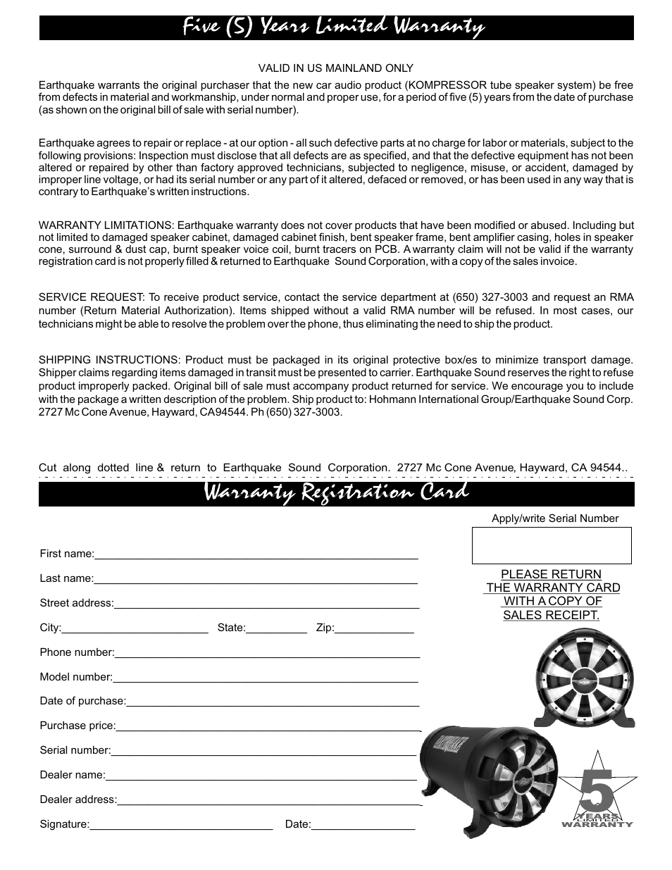 Earthquake Sound Kompressor User Manual | Page 4 / 4