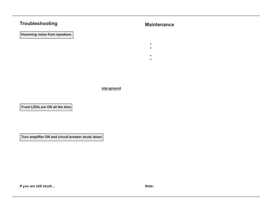 Troubleshooting and maintenance, Troubleshooting maintenance | EarthQuake Cinenova IR 16 channel User Manual | Page 18 / 20