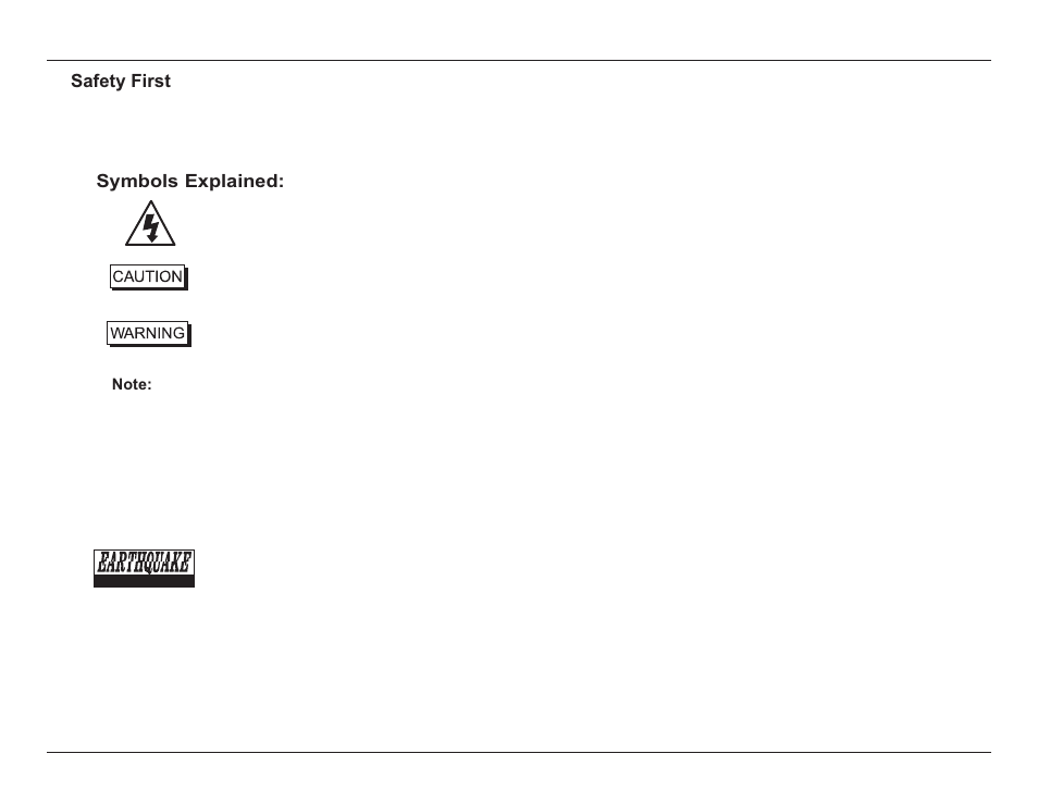 Safety first, Symbols explained, Safety instructions | EarthQuake Cinenova IR 16 channel User Manual | Page 4 / 20