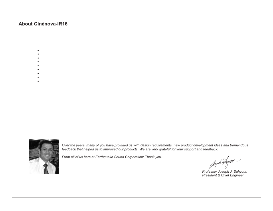 Introduction about cinénova-ir16 | EarthQuake Cinenova IR 16 channel User Manual | Page 6 / 20