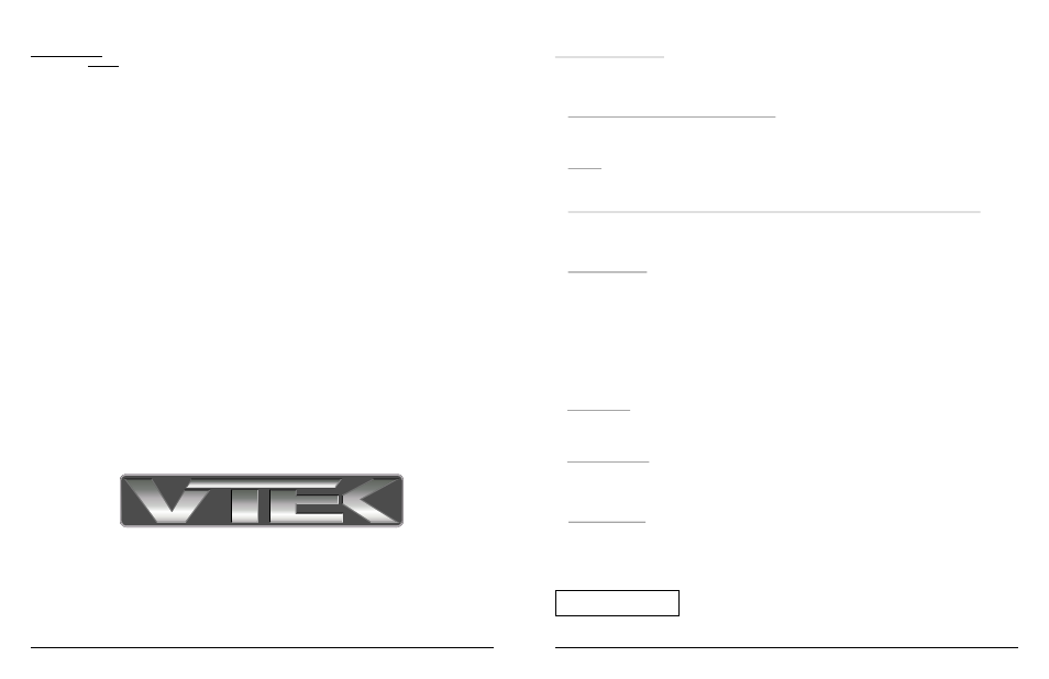 High-performance and sound quality, Serial number | EarthQuake VTEK-42 User Manual | Page 2 / 6