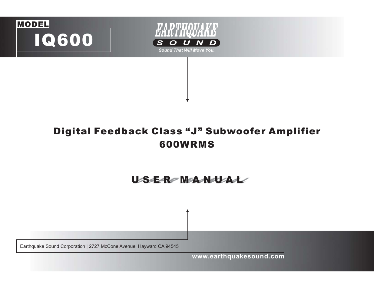 EarthQuake IQ-600R User Manual | 12 pages