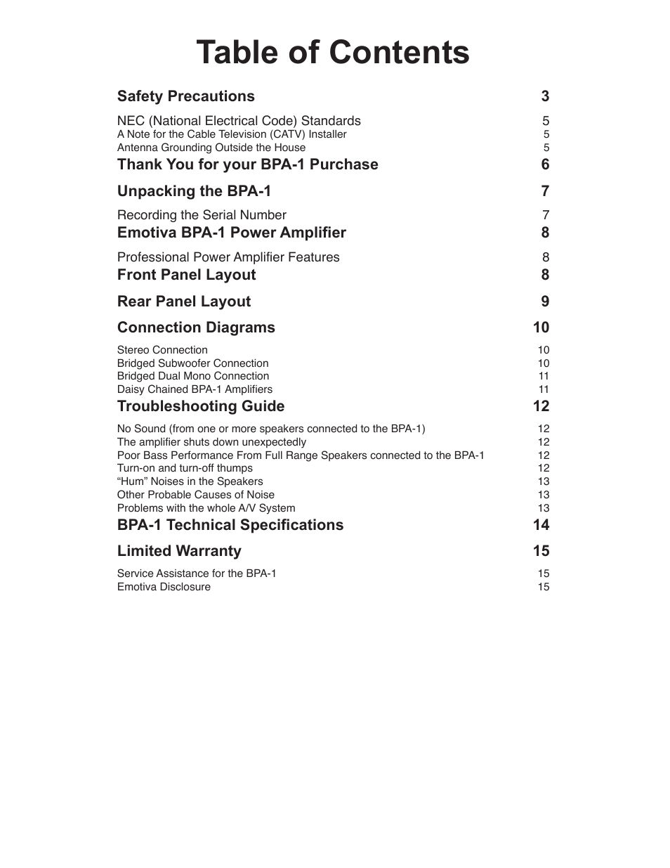 Emotiva pmn User Manual | Page 2 / 16
