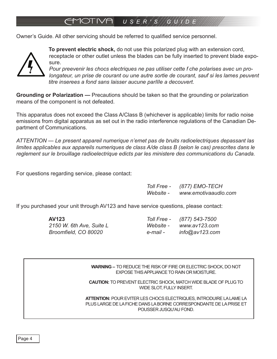 Emotiva pmn User Manual | Page 4 / 16