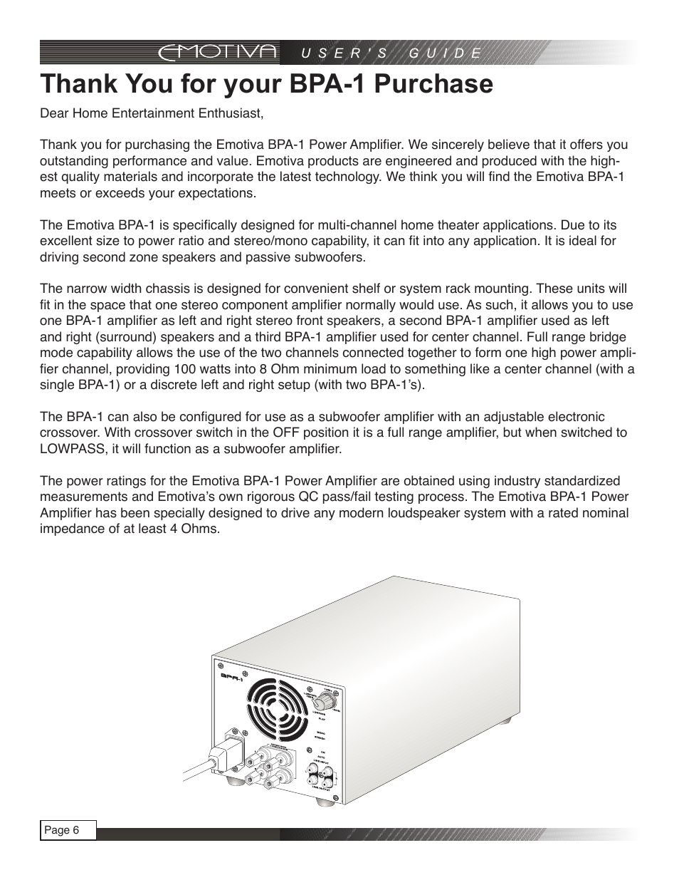 Emotiva pmn User Manual | Page 6 / 16
