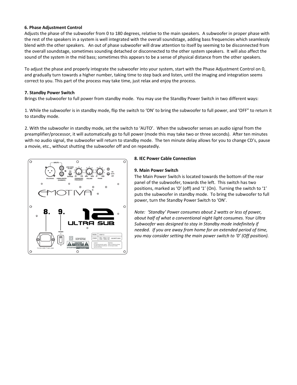 Emotiva 10 User Manual | Page 12 / 21