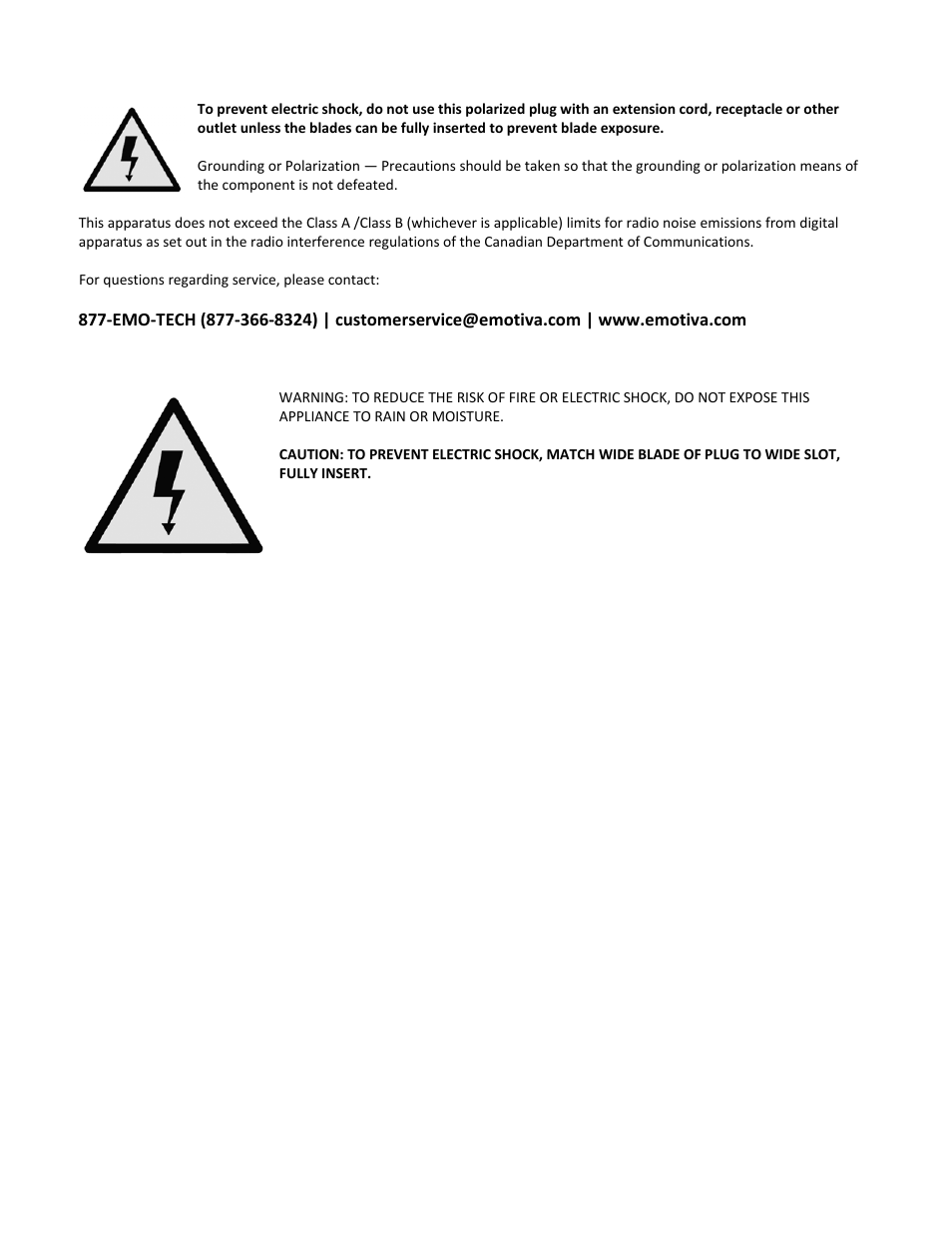 Emotiva 10 User Manual | Page 5 / 21