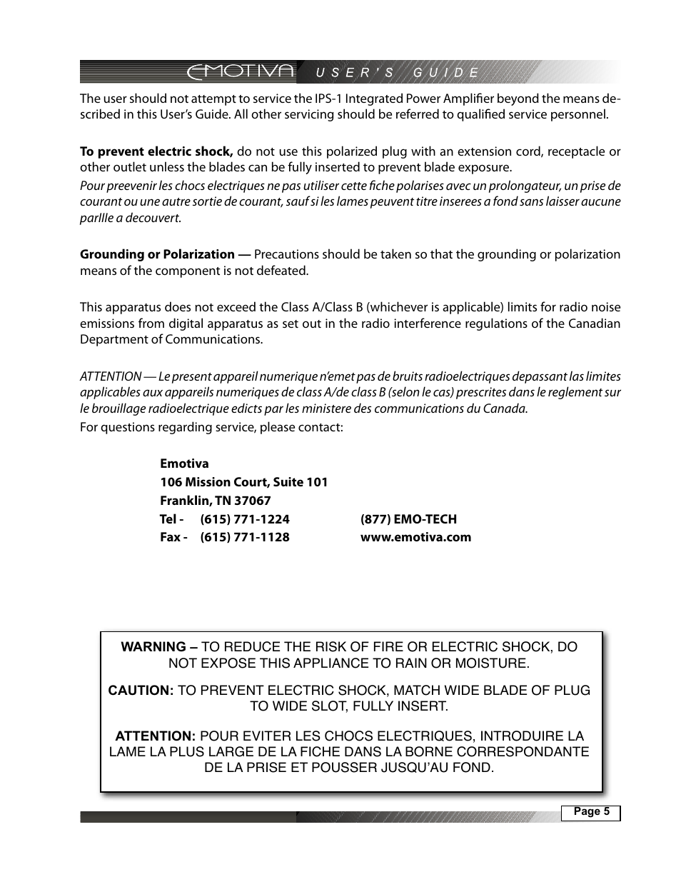 Emotiva IPS-1 User Manual | Page 5 / 32