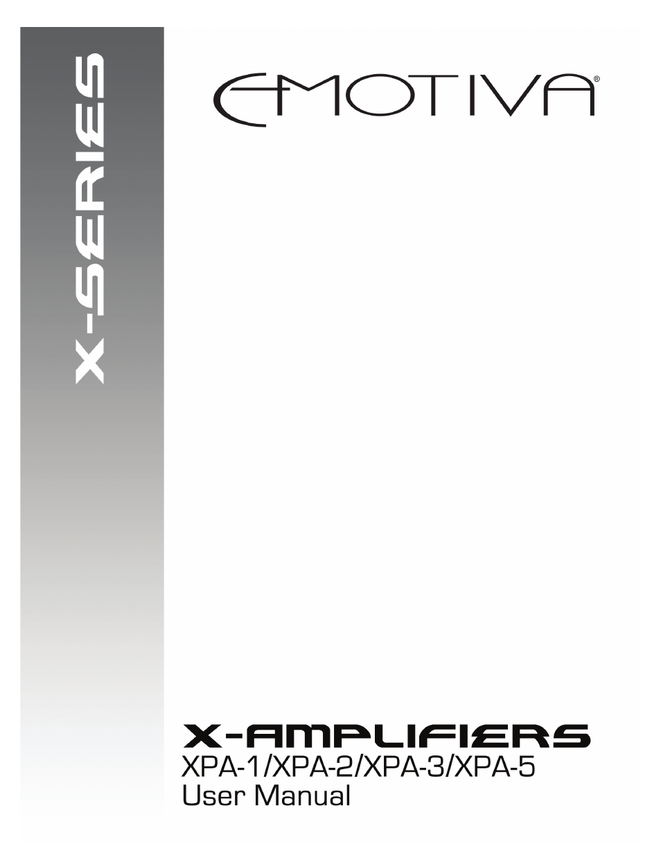 Emotiva XPA-1 User Manual | 37 pages