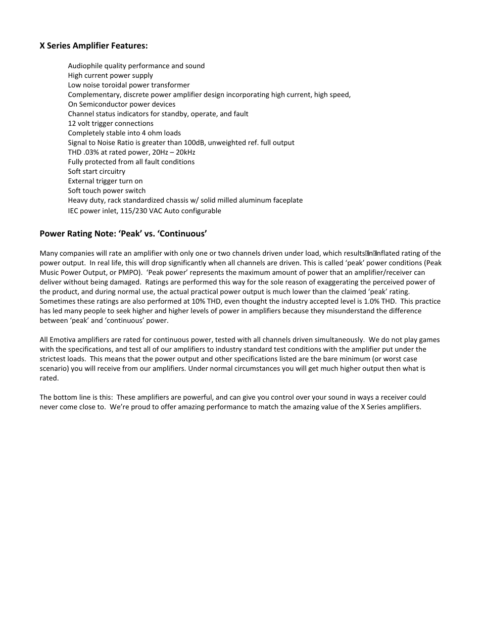 Emotiva XPA-1 User Manual | Page 10 / 37