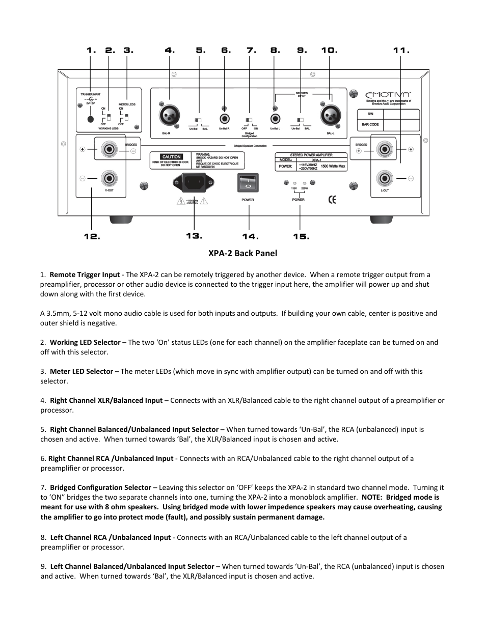 Emotiva XPA-1 User Manual | Page 15 / 37