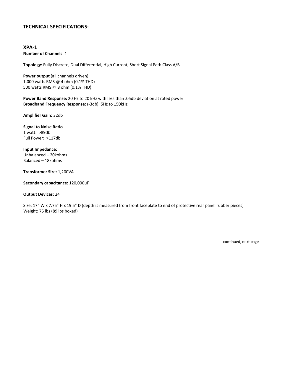 Emotiva XPA-1 User Manual | Page 31 / 37