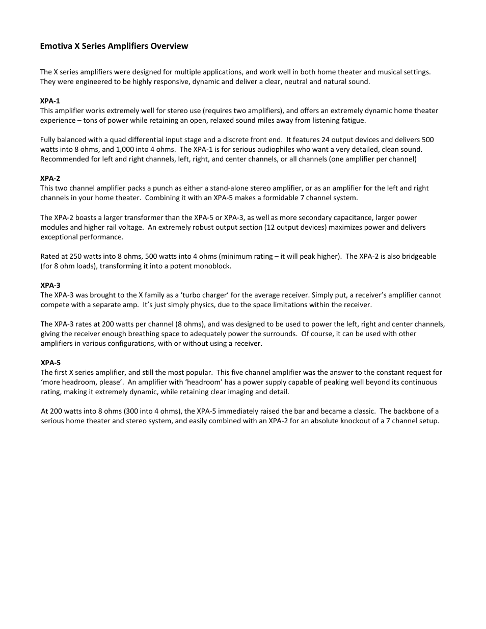 Emotiva XPA-1 User Manual | Page 9 / 37