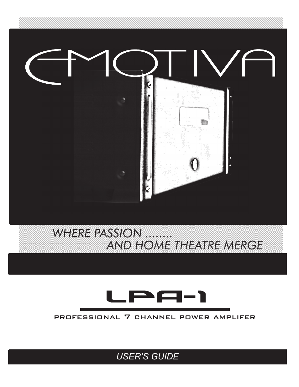 Emotiva LPA-1 User Manual | 26 pages