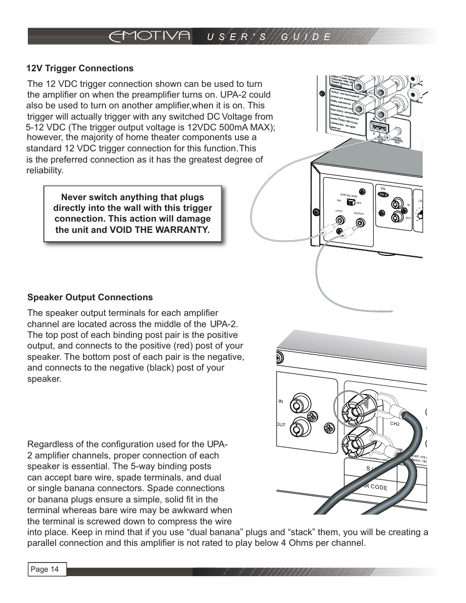 页 15 | Emotiva UPA-2 User Manual | Page 15 / 23