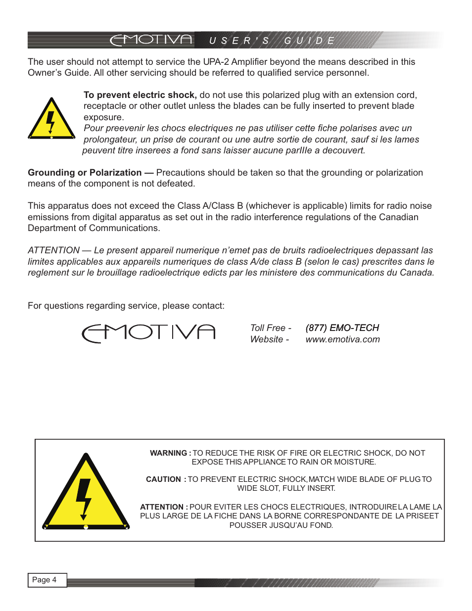 Emotiva UPA-2 User Manual | Page 5 / 23