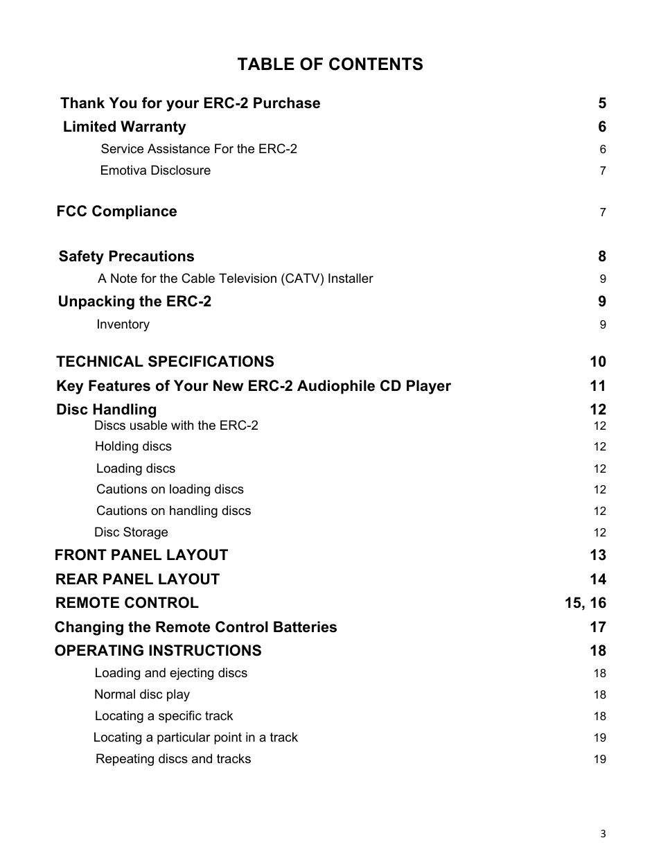 Emotiva ERC-2 User Manual | Page 3 / 23