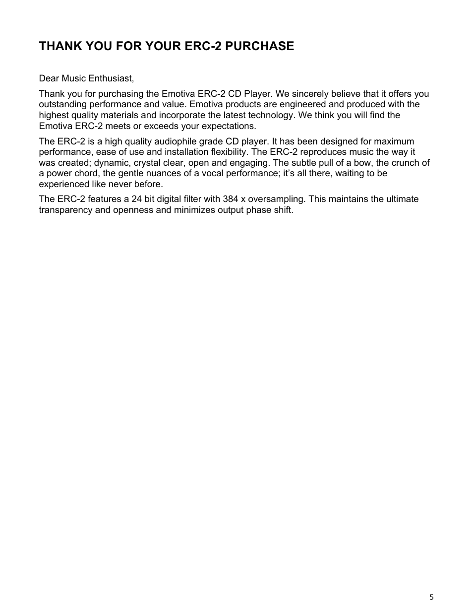 Emotiva ERC-2 User Manual | Page 5 / 23