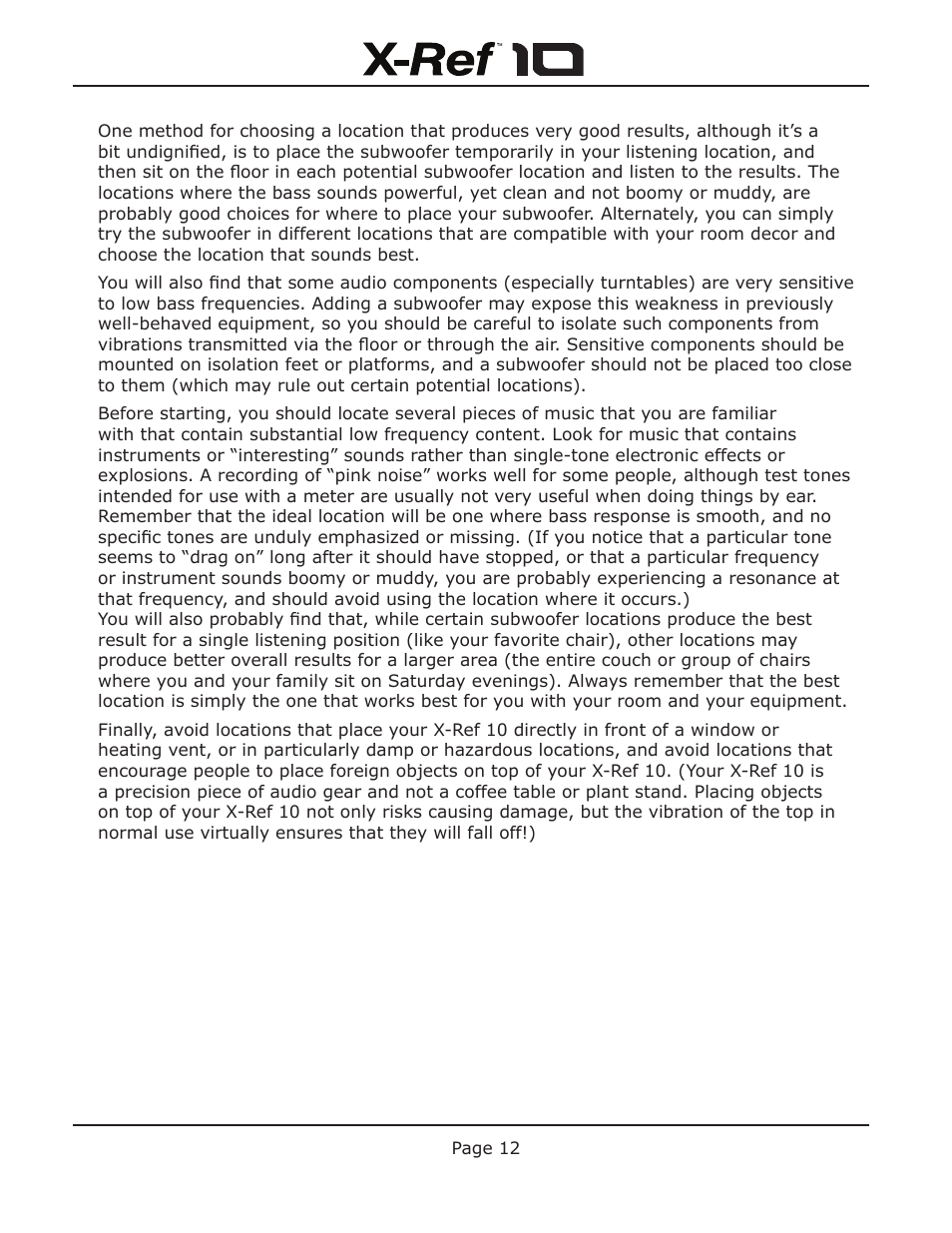 Emotiva X-Ref 10 User Manual | Page 16 / 32