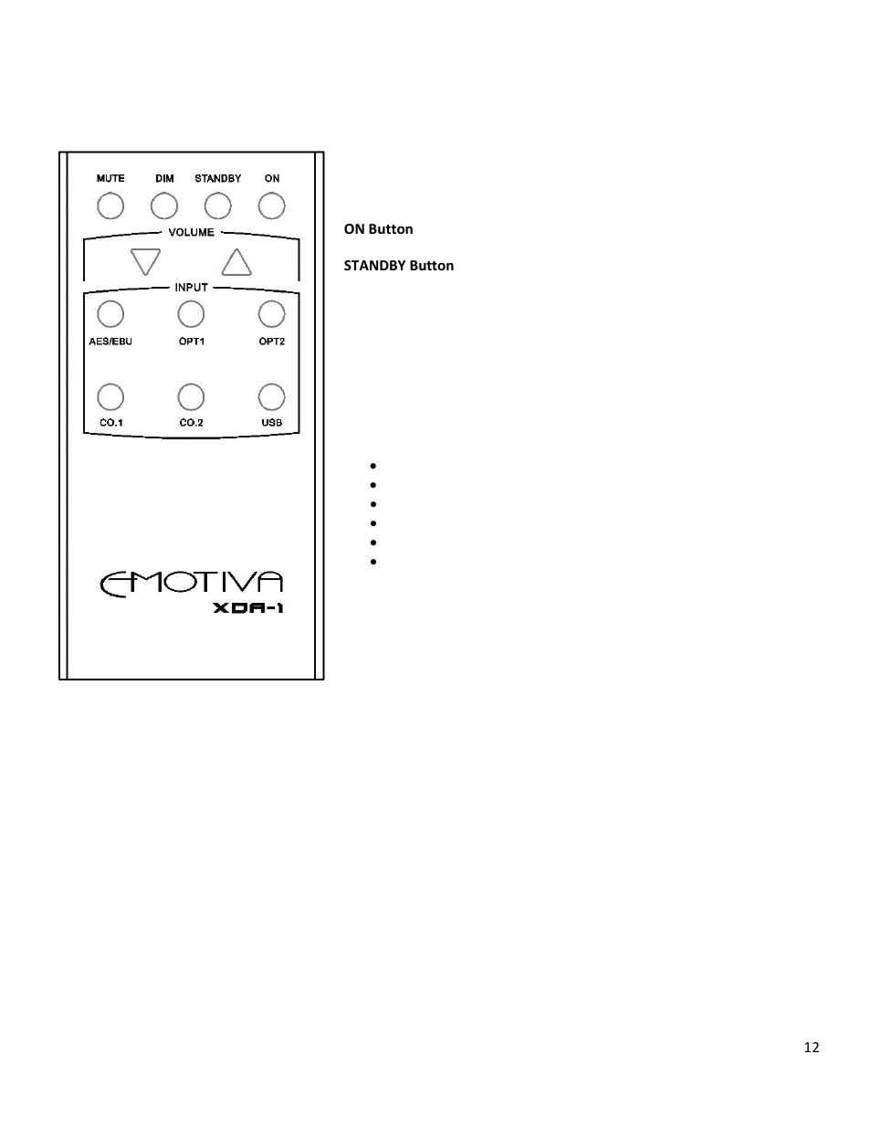 Xda-1 remote | Emotiva DIFFERENTIAL REFERENCE XDA-1 User Manual | Page 12 / 22