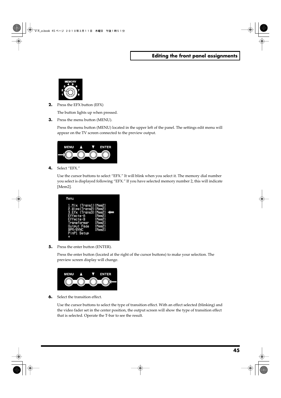 Edirol 4-CHANNEL V-4 User Manual | Page 45 / 108