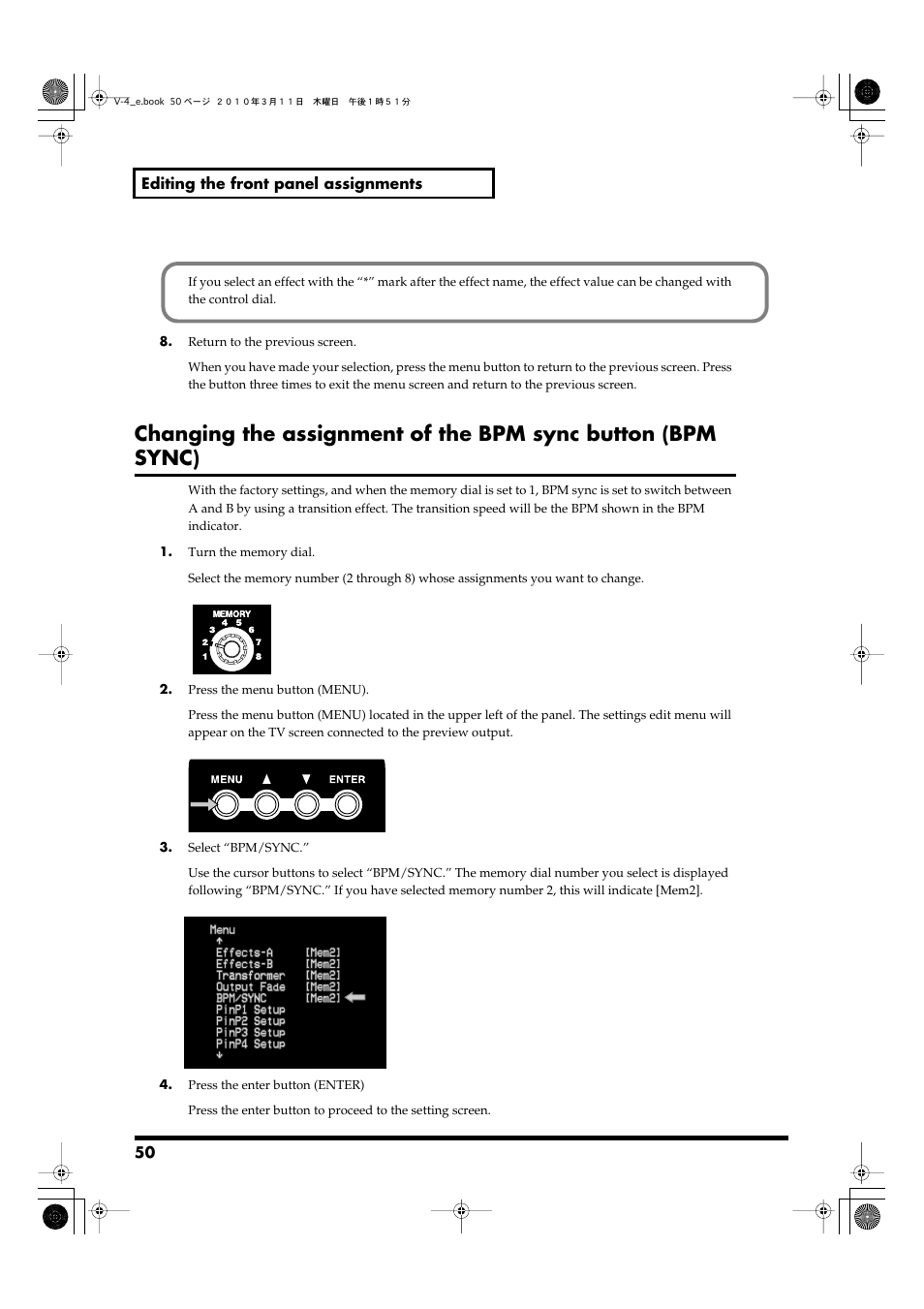 Edirol 4-CHANNEL V-4 User Manual | Page 50 / 108