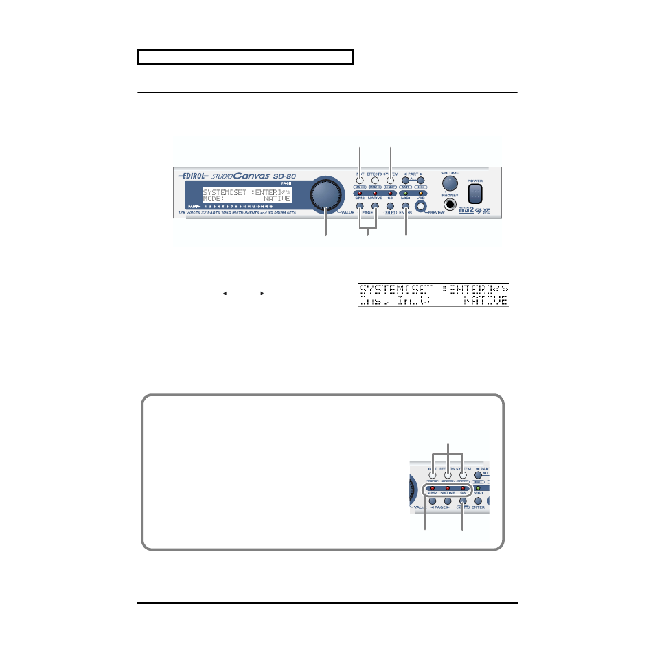 Switching the sound generator mode | Edirol SD-80 User Manual | Page 22 / 132