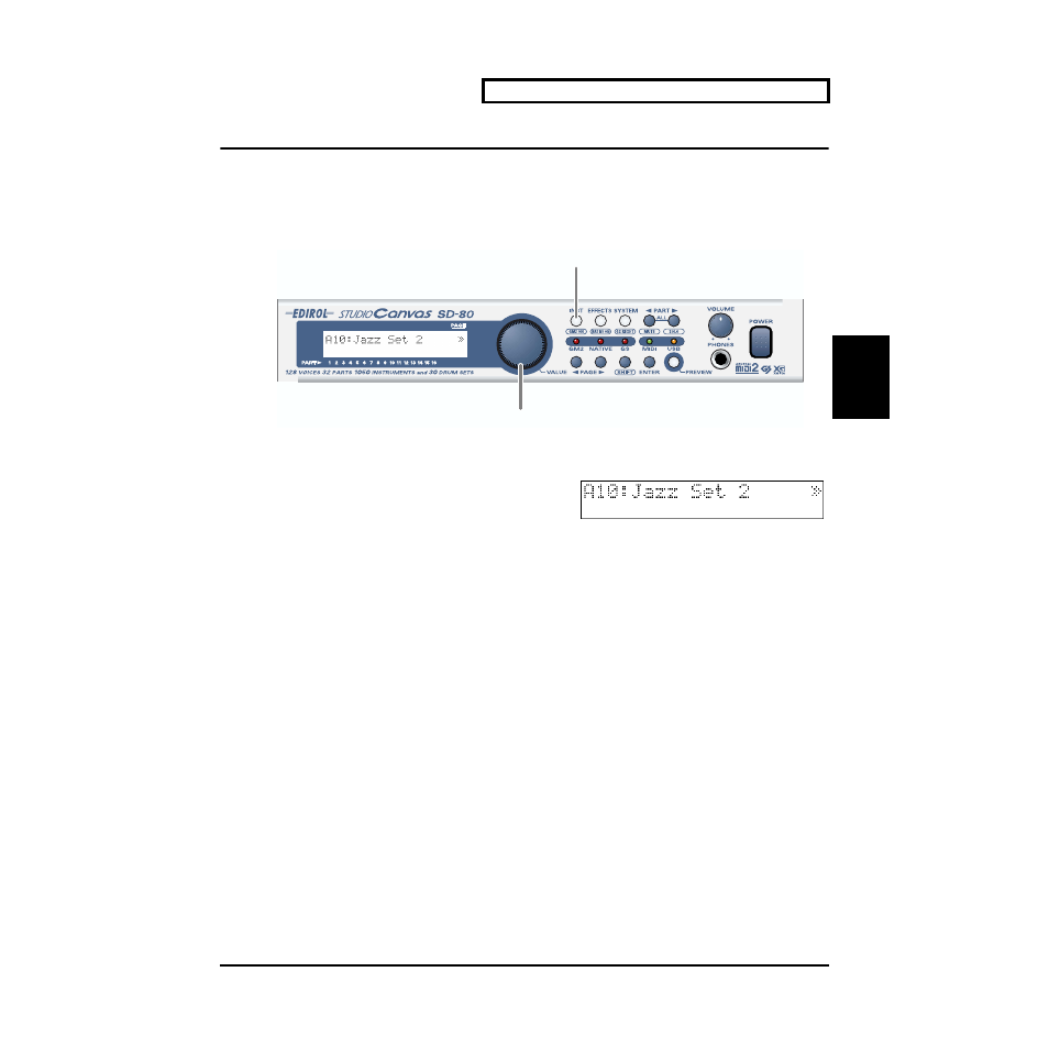 Selecting a drum set, P. 27)) | Edirol SD-80 User Manual | Page 27 / 132
