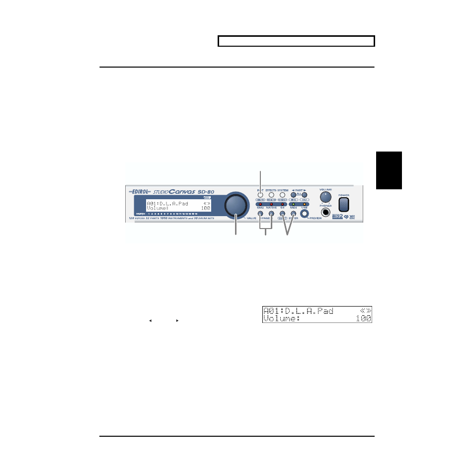Editing the parameters, Editing part parameters, P. 31)) | Edirol SD-80 User Manual | Page 31 / 132