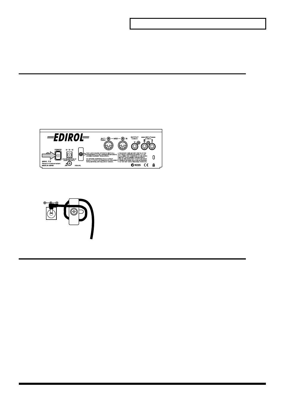 Turning the power on/off, Turning the power on, Turning the power off | Turning the power on turning the power off | Edirol V-4 User Manual | Page 19 / 100