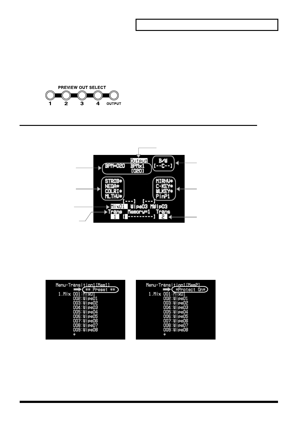 About the display on preview monitor, 21 checking the inputs and outputs | Edirol V-4 User Manual | Page 21 / 100
