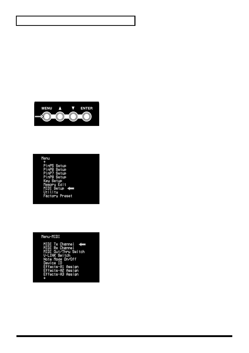 Midi settings | Edirol V-4 User Manual | Page 60 / 100