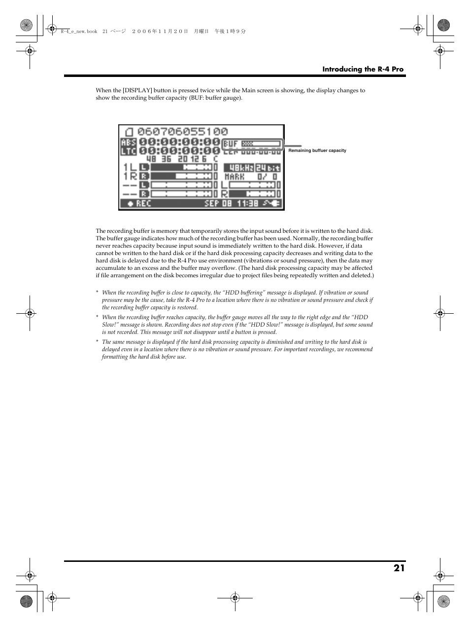 Edirol R-4Pro User Manual | Page 21 / 108