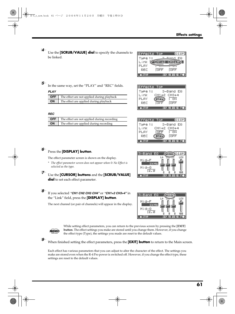 Edirol R-4Pro User Manual | Page 61 / 108