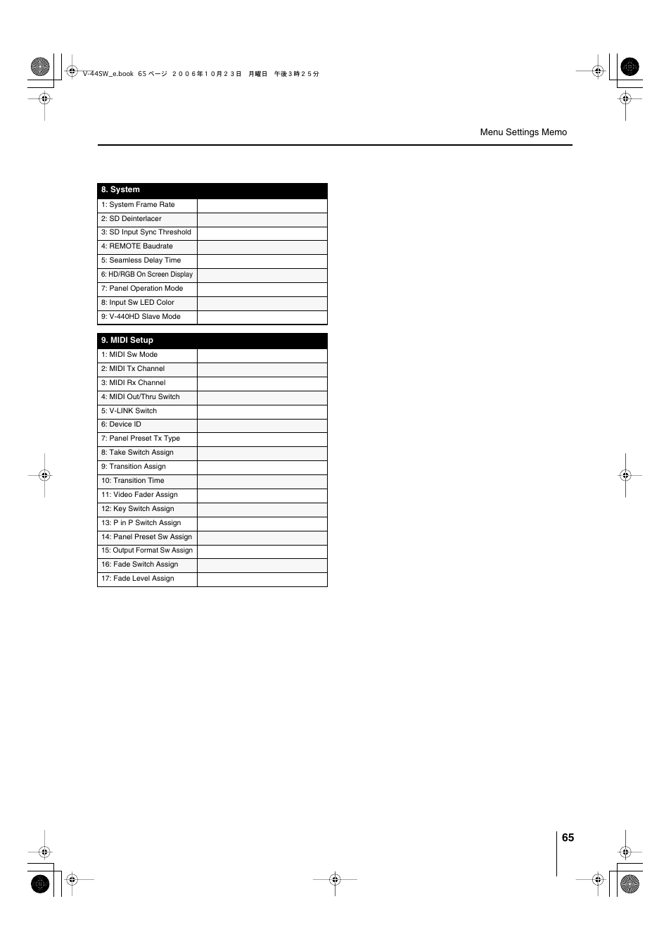 Edirol V-44SW E1 User Manual | Page 65 / 72