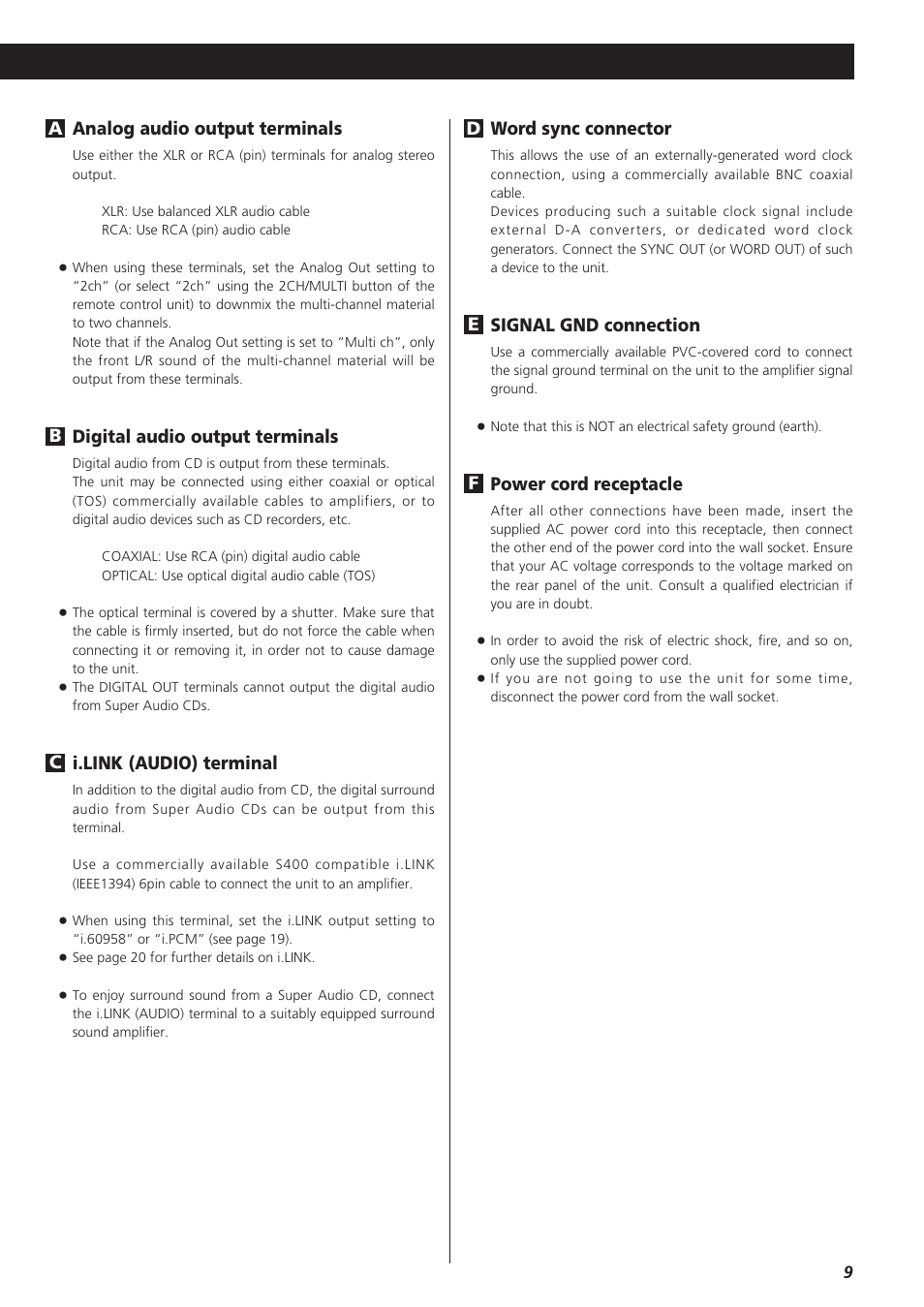 Esoteric X-03 User Manual | Page 9 / 28