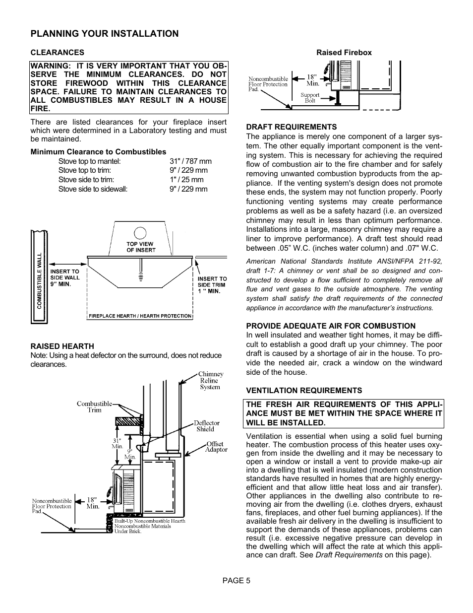 EarthStone EARTH STOVE BV400C-2 User Manual | Page 5 / 28
