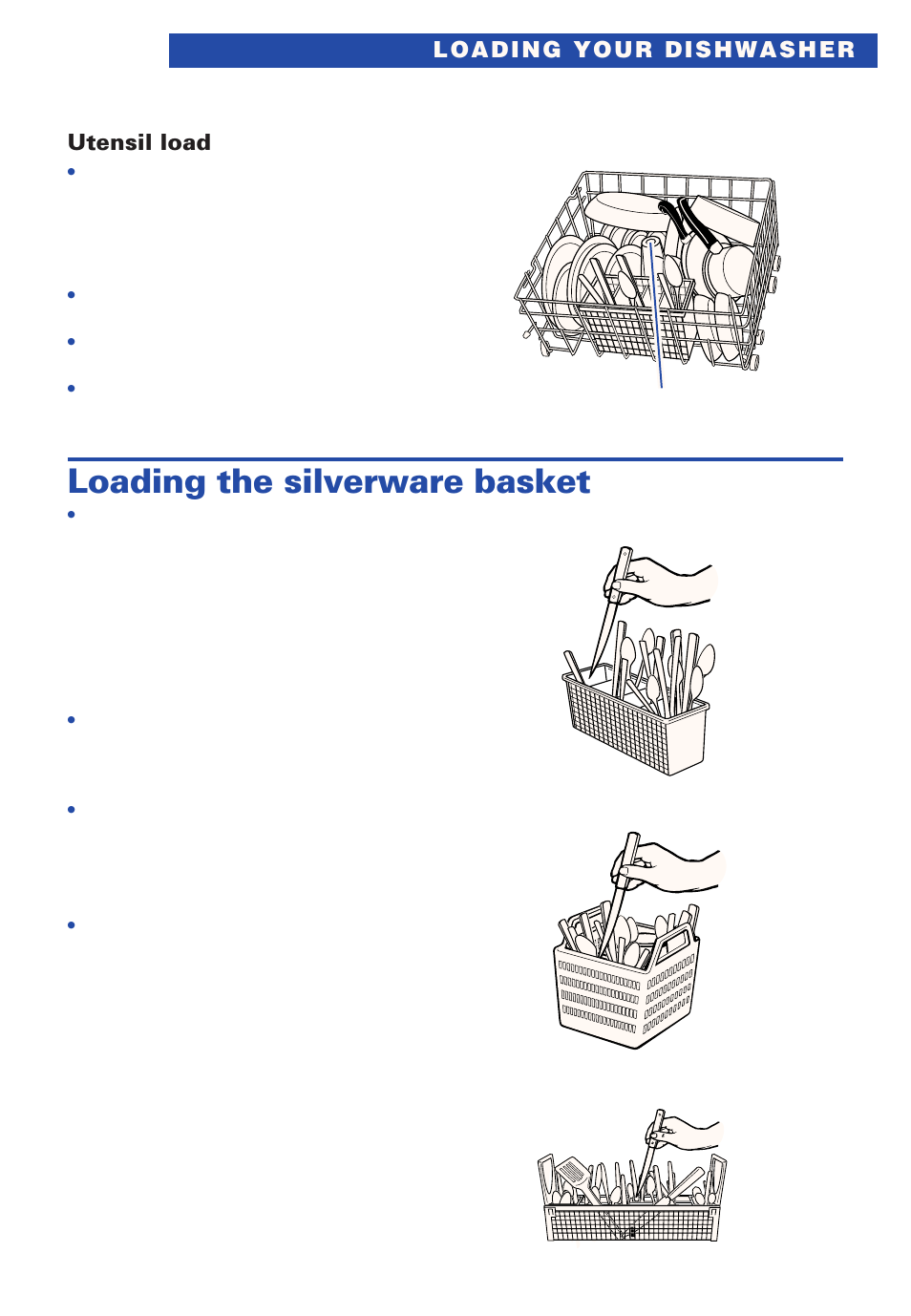 Loading the silverware basket, Utensil load | Estate TUD4000 User Manual | Page 19 / 32