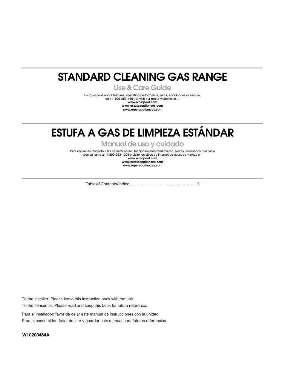 Estate W10203464A User Manual | 28 pages