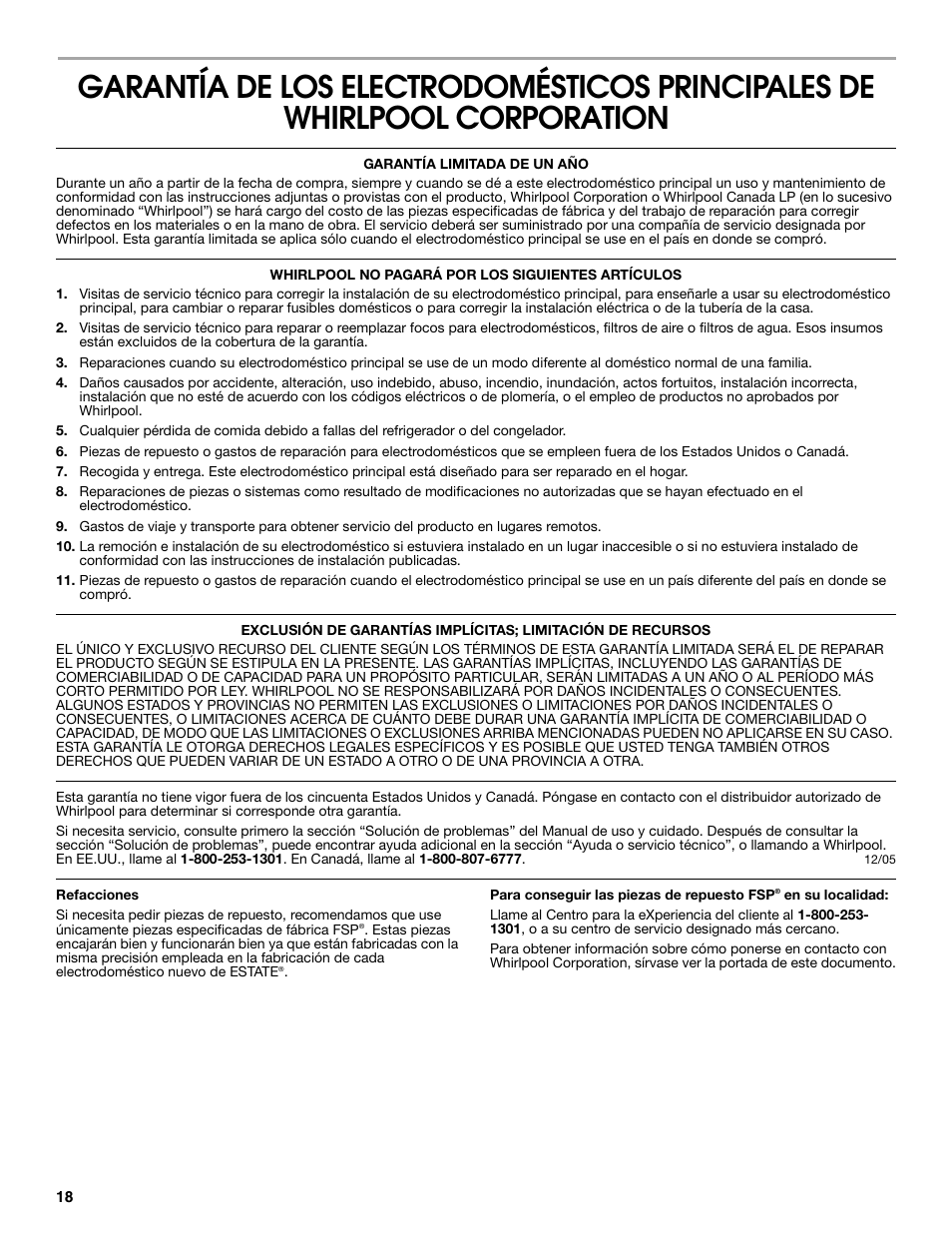 Estate W10118621A User Manual | Page 18 / 28