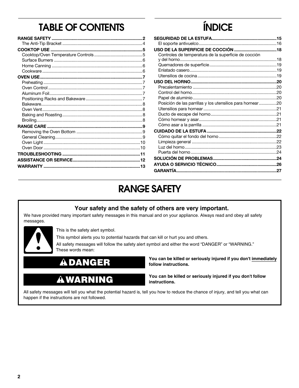 Estate W10173754A User Manual | Page 2 / 28