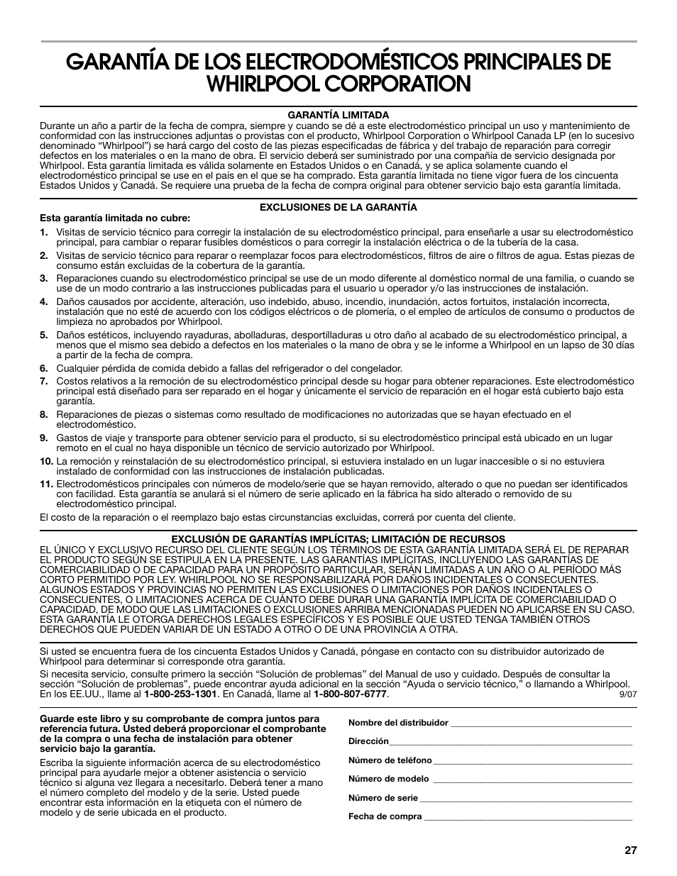 Estate W10173754A User Manual | Page 27 / 28