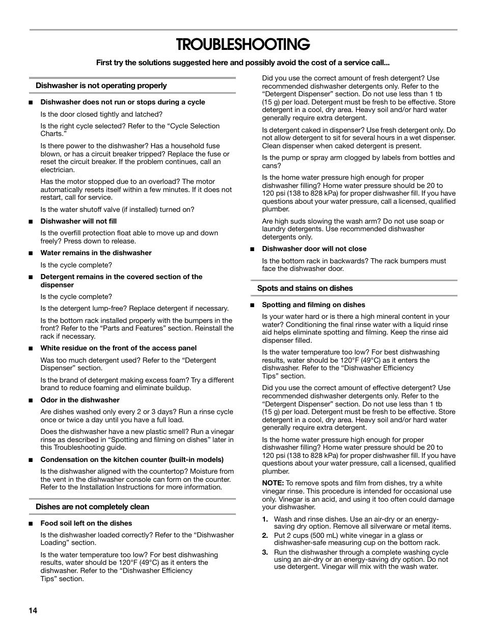 Troubleshooting | Estate TUD1000R User Manual | Page 14 / 16