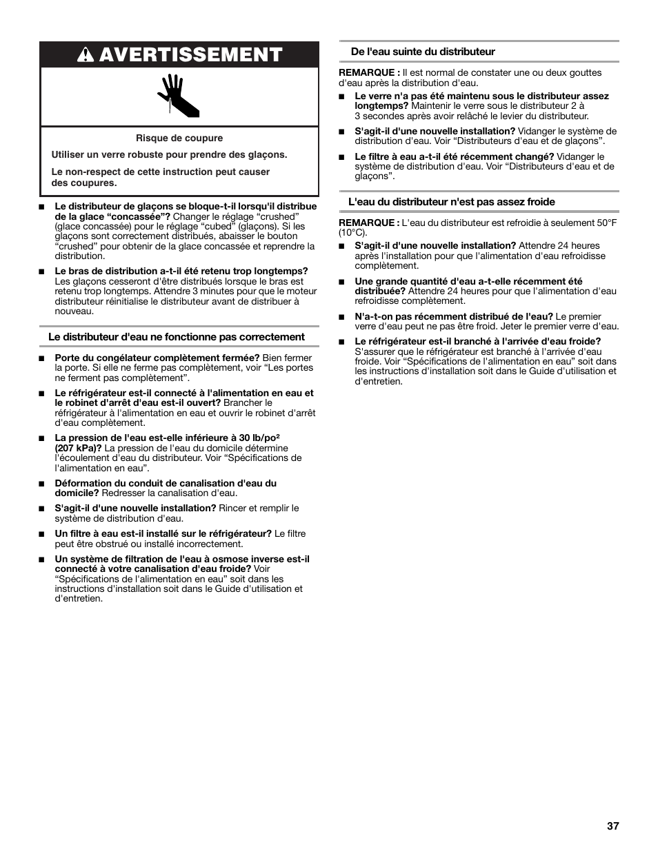 Avertissement | Estate 2318600 User Manual | Page 37 / 40