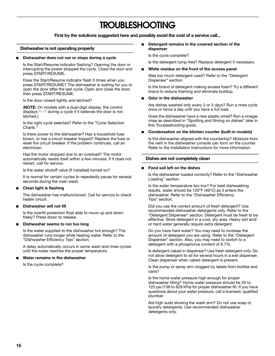 Troubleshooting | Estate TUD8700S User Manual | Page 16 / 20