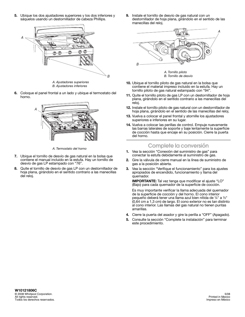 Complete la conversión | Estate W10121806C User Manual | Page 28 / 28