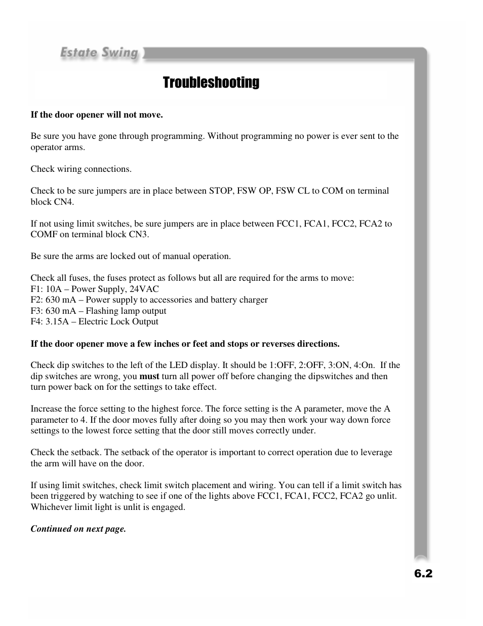 Troubleshooting | Estate Swing E-SC 1600 User Manual | Page 27 / 32