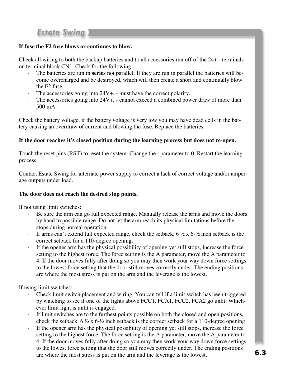 Estate Swing E-SC 1600 User Manual | Page 28 / 32