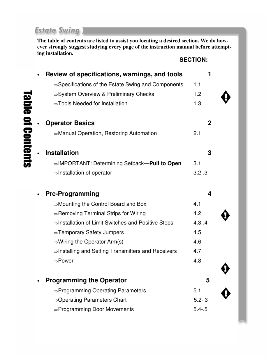 Estate Swing E-SC 1600 User Manual | Page 4 / 32
